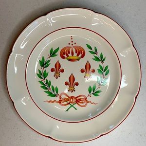 Vintage Porcelain S'eleiueut France Fleur De Lis Plate